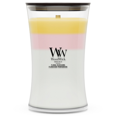 WoodWick Trilogy Floral Blossoms Large Hourglass Jar Candle