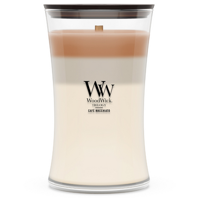 WoodWick Trilogy Cafe Macchiato Large Hourglass Jar Candle