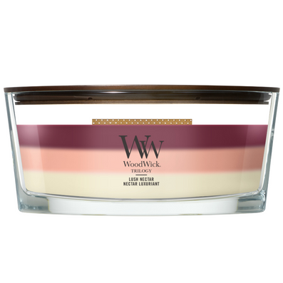 WoodWick Trilogy Lush Nectar Ellipse Jar Candle
