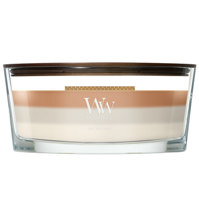 WoodWick Trilogy Cafe Macchiato Ellipse Jar Candle
