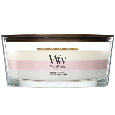 WoodWick Trilogy Floral Blossoms Ellipse Jar Candle