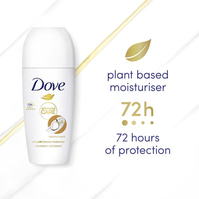 Dove Advanced Care Coconut Anti-Perspirant Deodorant Roll-On 50ml
