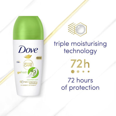 Dove Advanced Care Cucumber Anti-Perspirant Deodorant Roll-On 50ml