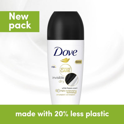 Dove Advanced Care Invisible Dry Anti-Perspirant Deodorant Roll-On 50ml