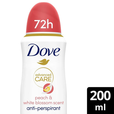 Dove Advanced Care Peach & White Blossom Anti-Perspirant Deodorant Spray 200ml