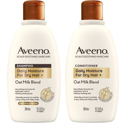 Aveeno Daily Moisture+ Oat Milk Blend Shampoo & Conditioner Twin 2 x 300ml