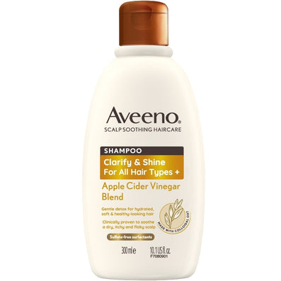 Aveeno Clarify and Shine+ Apple Cider Vinegar Blend Shampoo 300ml