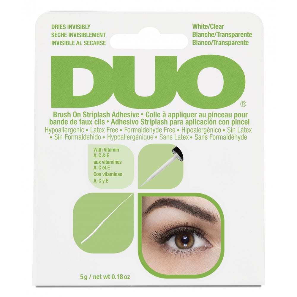 Duo Eyelash Glue Brush On Striplash Adhesive White/Clear 5g – Justmylook
