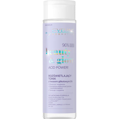 Eveline Cosmetics Beauty & Glow Glycolic Acid Illuminating Toner 200ml