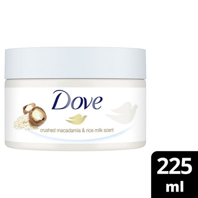 Dove Exfoliating Body Scrub Crushed Macadamia & Rice Milk 225ml