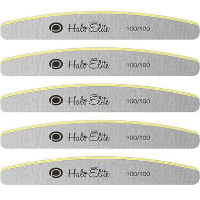 Halo Elite Half-Moon Files 100/100 Grit 5 Pack