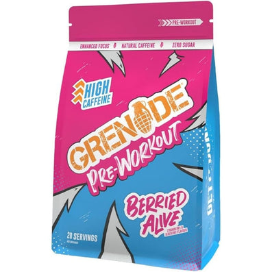 Grenade High Caffeine Zero Sugar Pre-Workout Powder Berried Alive 330g
