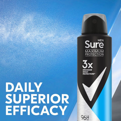 Sure Men Maximum Protection 96h Clean Scent Anti-Perspirant Deodorant Spray 150ml