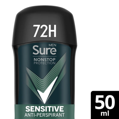 Sure Men Nonstop Protection 48h Sensitive Anti-Perspirant Deodorant Stick 50ml