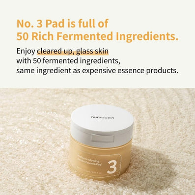 Numbuzin No. 3 Radiance Glowing Jumbo Essence Pad x70