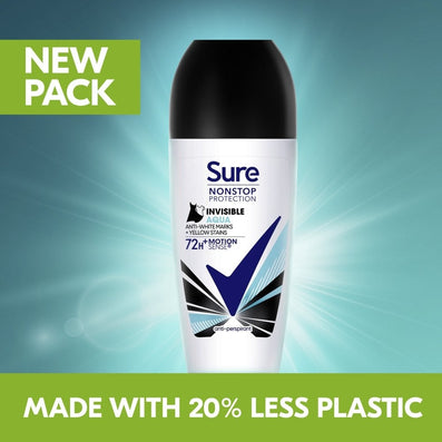 Sure Nonstop Protection 72h Invisible Aqua Anti-Perspirant Roll On Deodorant 50ml