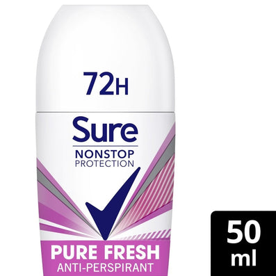 Sure Nonstop Protection 72h Pure Fresh Anti-Perspirant Roll On Deodorant 50ml