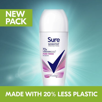 Sure Nonstop Protection 72h Pure Fresh Anti-Perspirant Roll On Deodorant 50ml