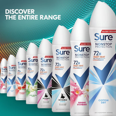 Sure Nonstop Protection 72h Pure Melon Aloe Anti-Perspirant Deodorant Spray 250ml