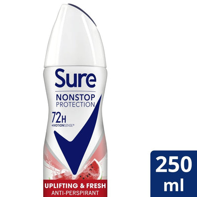 Sure Nonstop Protection 72h Uplifting & Fresh Anti-Perspirant Deodorant Spray 250ml