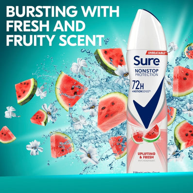 Sure Nonstop Protection 72h Uplifting & Fresh Anti-Perspirant Deodorant Spray 250ml