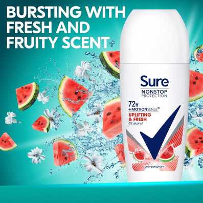 Sure Nonstop Protection 72h Uplifting & Fresh Anti-Perspirant Roll On Deodorant 50ml