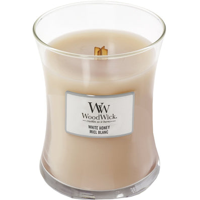 WoodWick White Honey Medium Hourglass Jar Candle