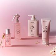 A variety of GROWUS products displayed against a purple and pink radiant backdrop.