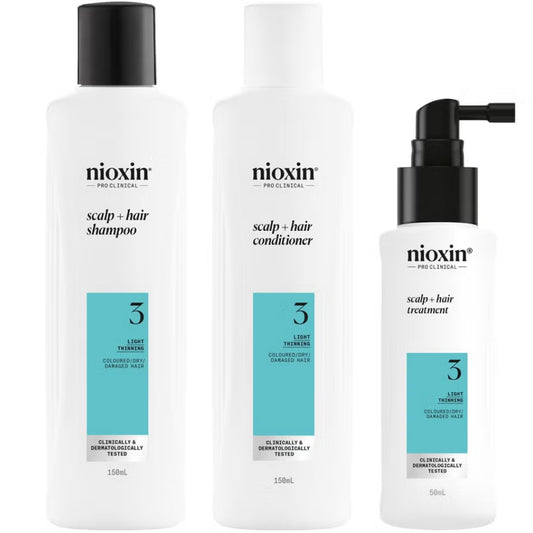 Nioxin System Kit 3 Hair Thickening Kit for Coloured Hair with Light Thinning