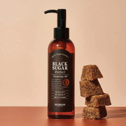 SkinFood Black Sugar Perfect Cleansing Oil  displayed against a neutral backdrop.