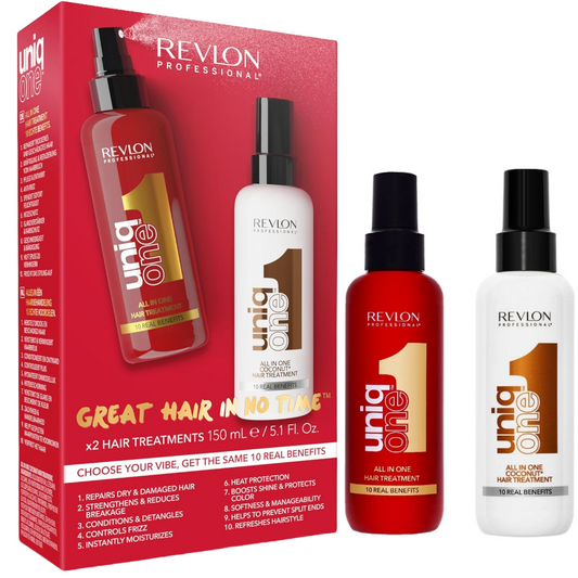 Revlon Professional Uniq One All In One Hair Treatment Original & Coconut Duo Pack 2 x 150ml