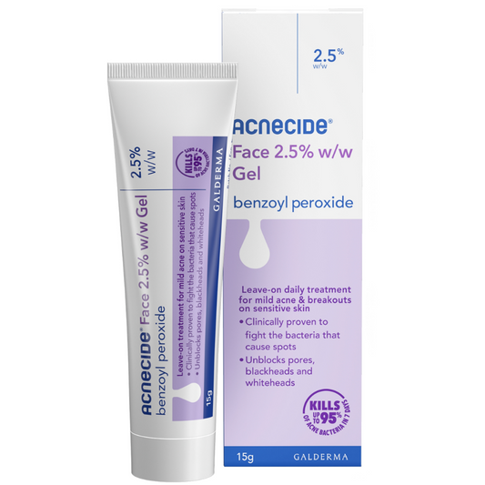 Acnecide + Purifide Leave On Spot Treatment with 2.5% Benzoyl Peroxide 15g