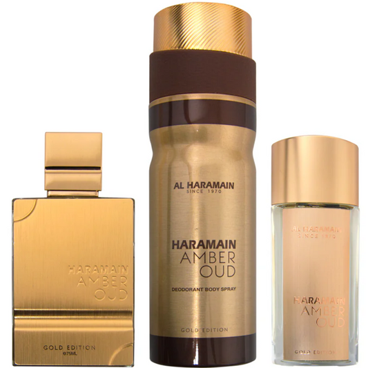Al Haramain Amber Oud Gold Eau De Parfum Gift Set 75ml