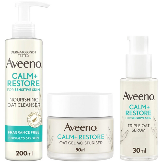 Aveeno Face Calm and Restore Night Nourish Routine