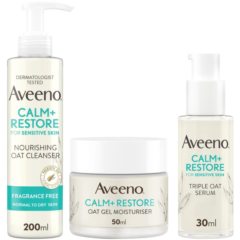 Aveeno Face Calm and Restore Night Nourish Routine