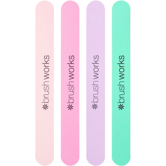 Brushworks Pastel Colour Nail Files Pack of 4