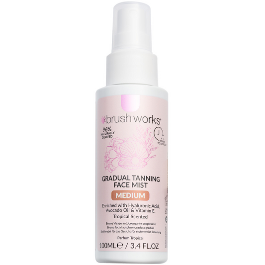 Brushworks Gradual Tanning Face Mist Medium 100ml