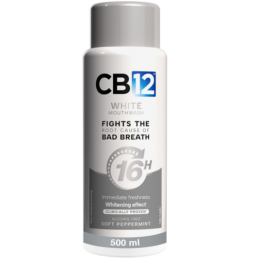 CB12 Mouthwash Oral Rinse Whitening Soft Peppermint 500ml