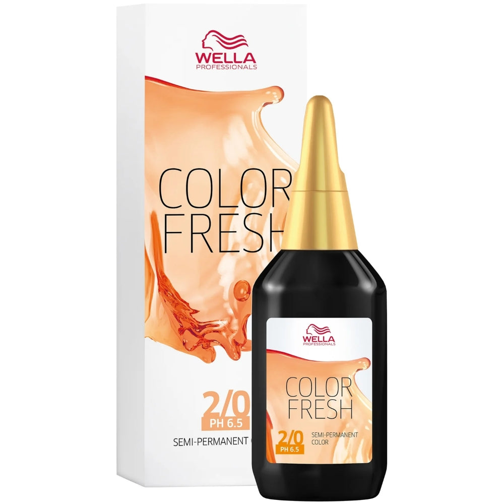 Wella Professionals Colour Fresh Semi Permanent Hair Colour 75ml - 2/0 Black
