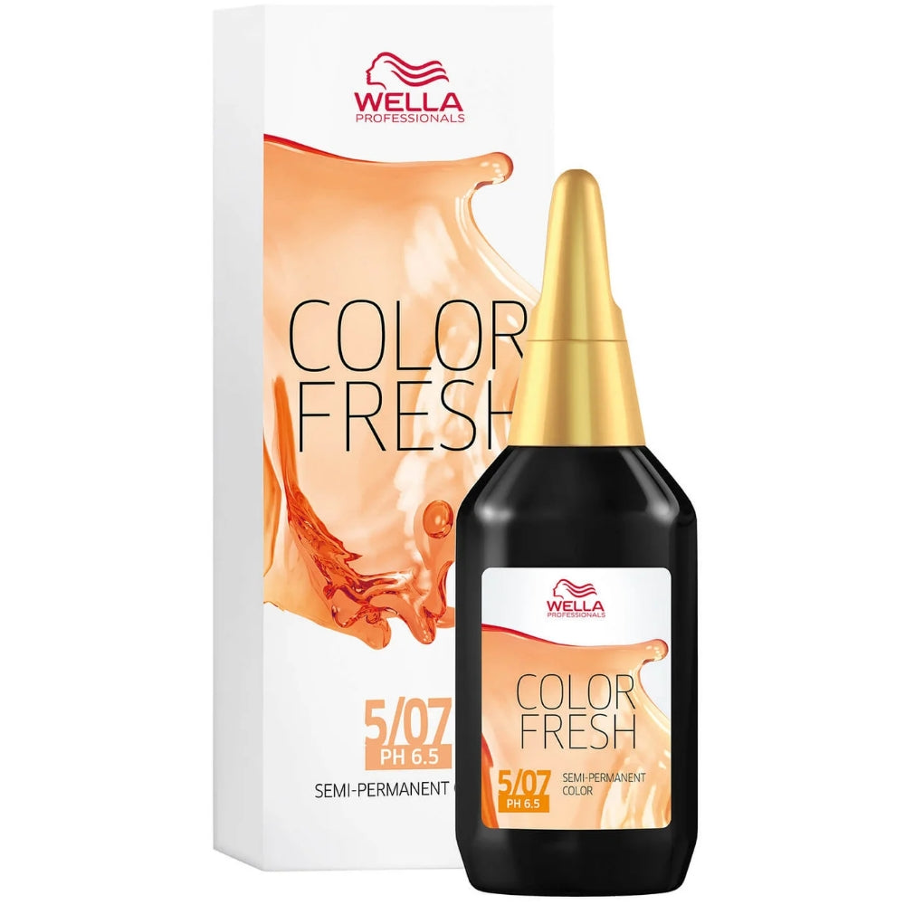 Wella Professionals Colour Fresh Semi Permanent Hair Colour 75ml - 5/07 Light Brown Natural Brown