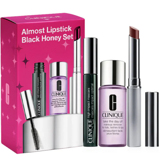 Clinique Cult Classics: On-The-Go Black Honey Makeup Gift Set