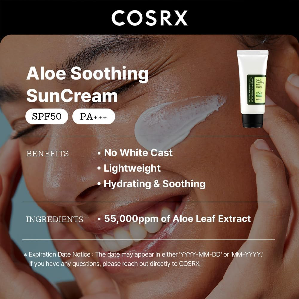CosRx Aloe Soothing Sun Cream SPF50+ 50ml – Justmylook