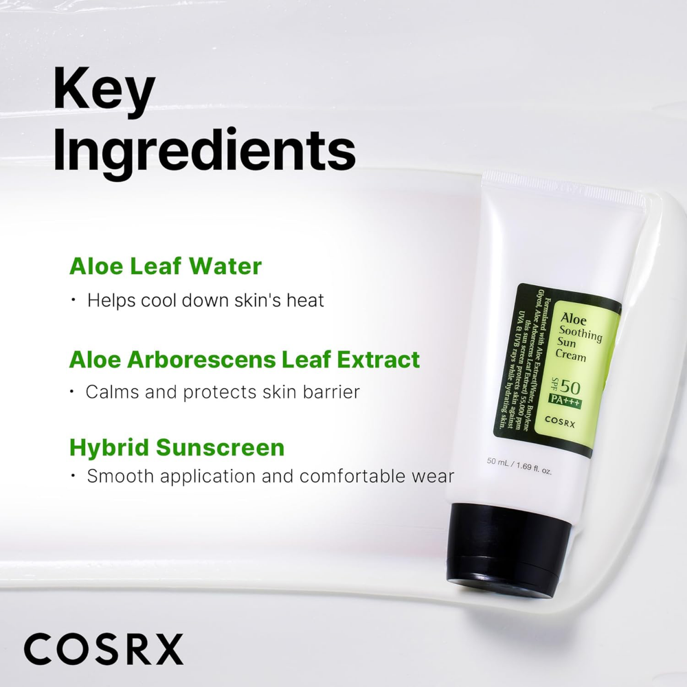 CosRx Aloe Soothing Sun Cream SPF50+ 50ml – Justmylook