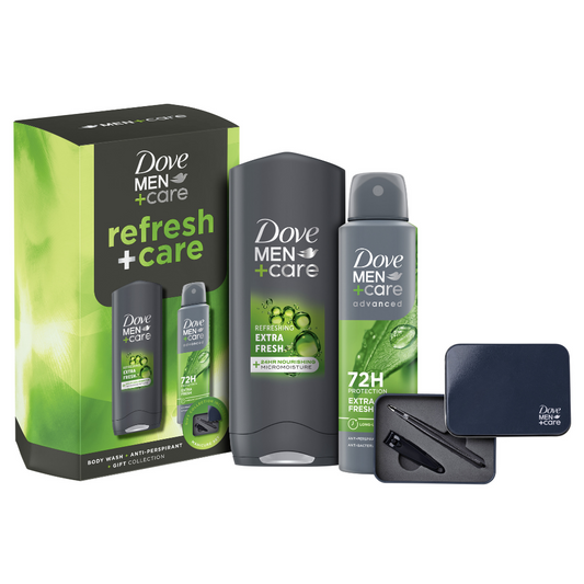 Dove Men+Care Refresh & Care Body Care Gift Set with Manicure Set
