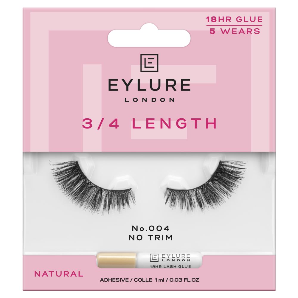Eylure 3/4 Length 004 Light Volume Strip Lashes Black
