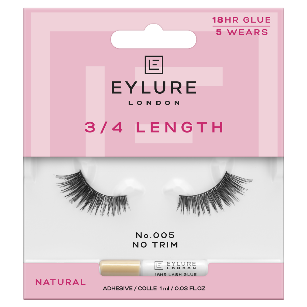 Eylure 3/4 Length 005 Light Volume Strip Lashes Black