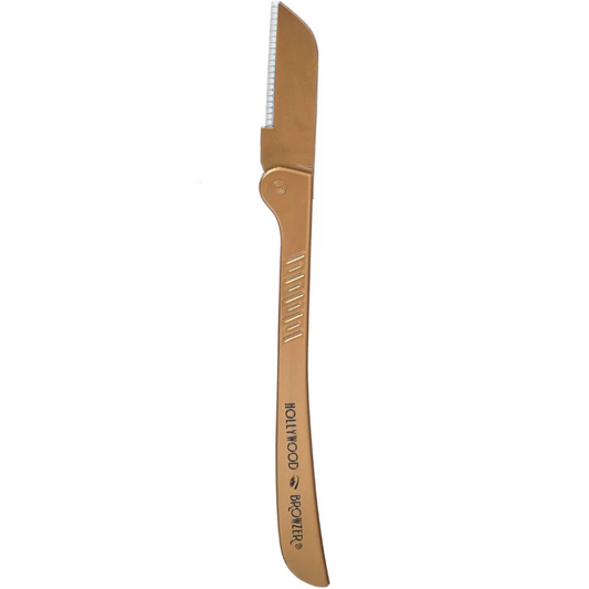 Hollywood Browzer Single Browzer Hair Removal & Dermaplaning Tool Gold