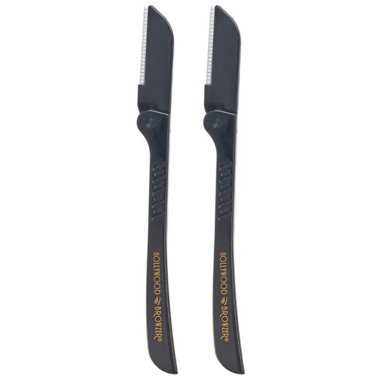 Hollywood Browzer Duo Browzer Hair Removal & Dermaplaning Tool Black