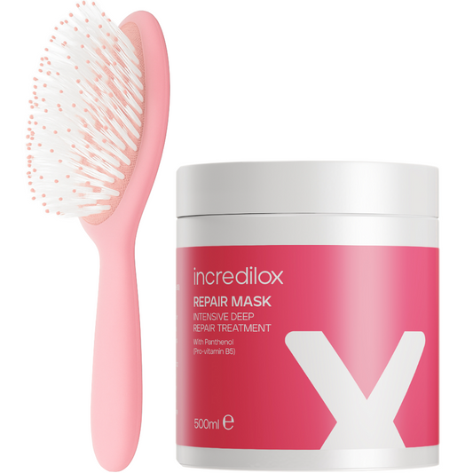 Incredilox Intensive Deep Repair Treatment Mask 500ml & Detangling Hair Brush Duo