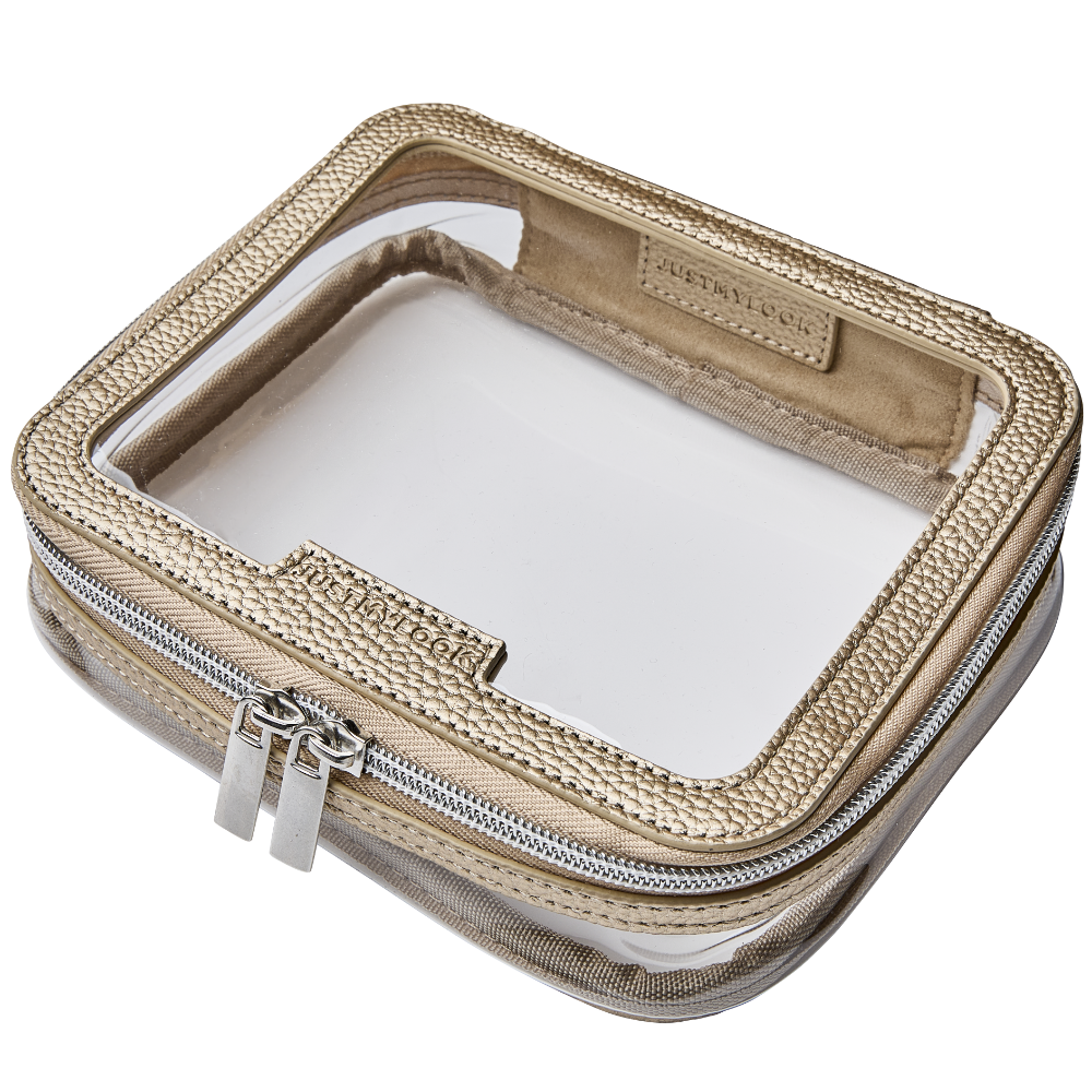 Justmylook Cosmetic Travel Bag Gold